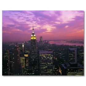 Αφίσα (Νέα Υόρκη, αξιοθέατα, θέα, πόλη, αρχιτεκτονική, κτίρια, Νέα Υόρκη, ροζ, φώτα)